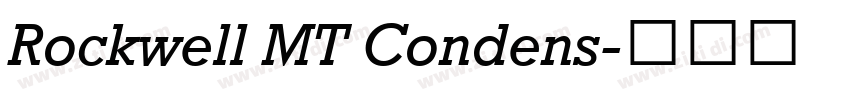 Rockwell MT Condens字体转换